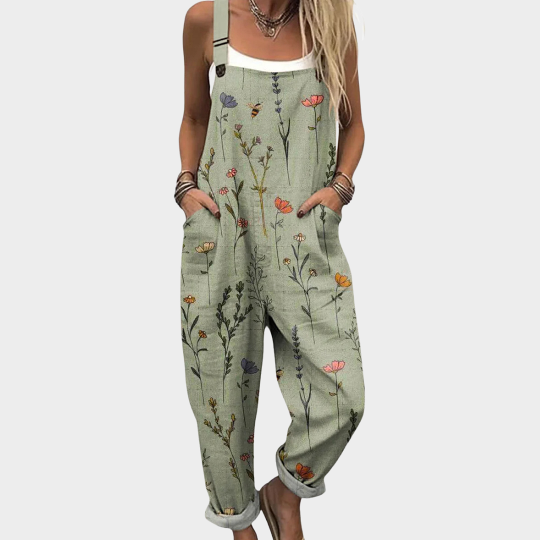 Millie | Garden Print Overalls