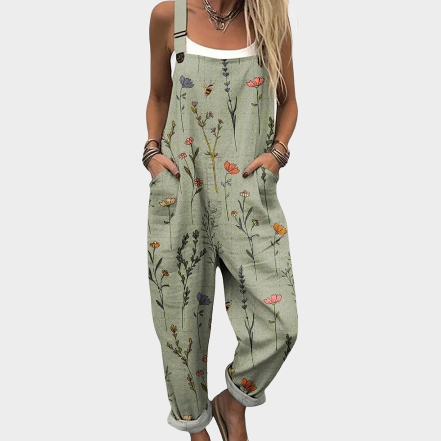 Millie | Garden Print Overalls