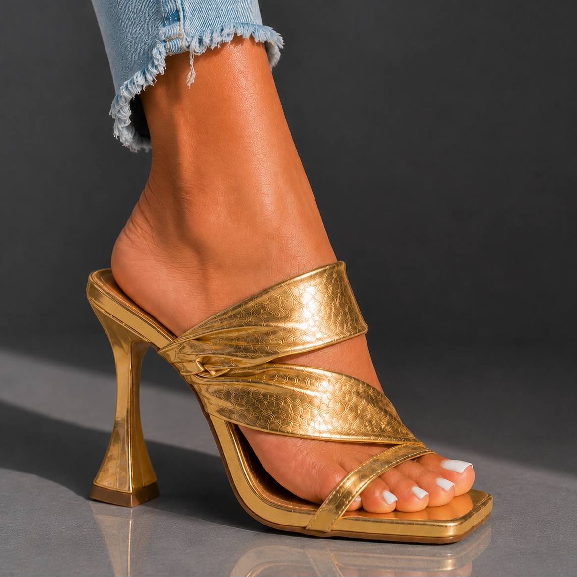 Serena | Twisted Strap Heels