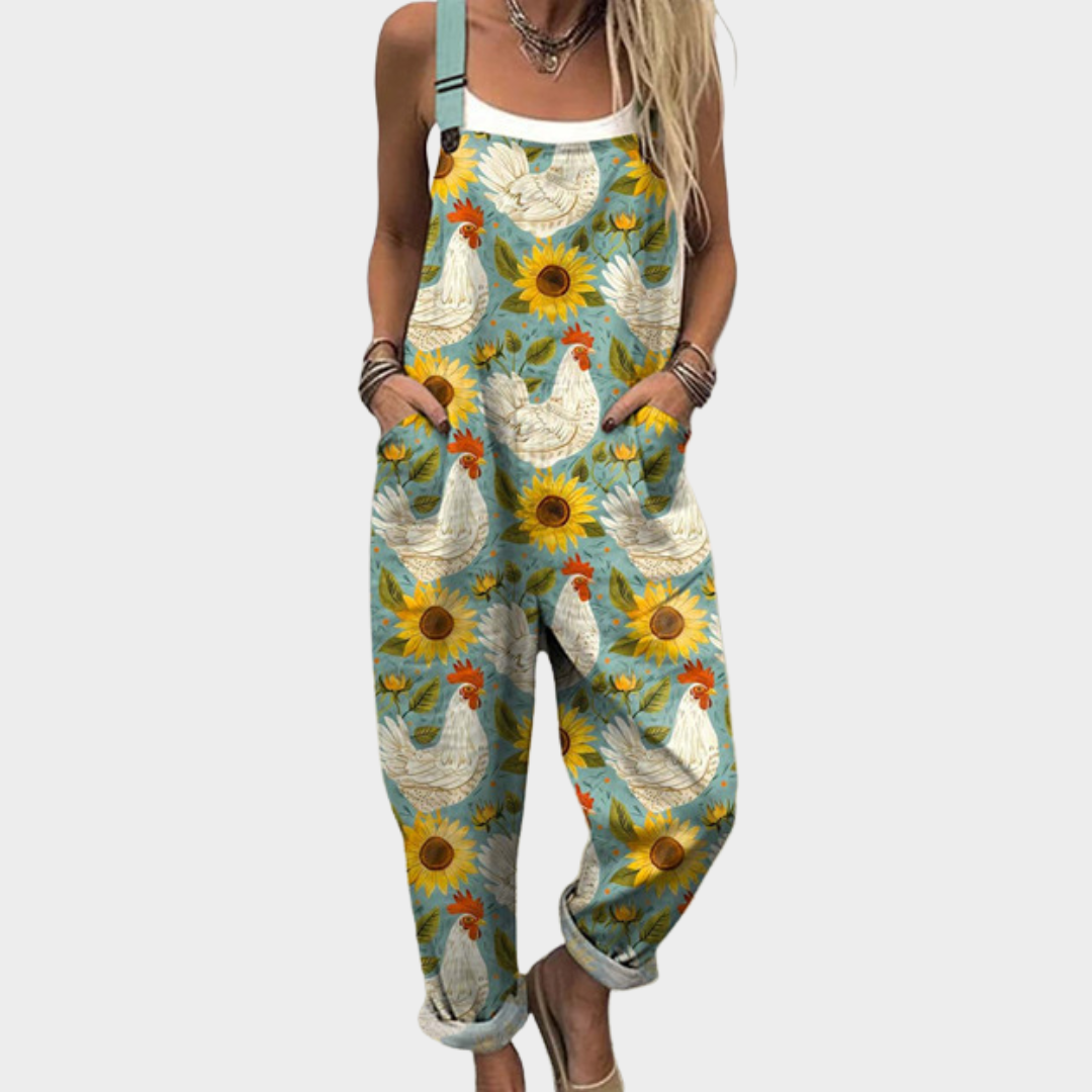 Sandy | Natural Pattern Overalls