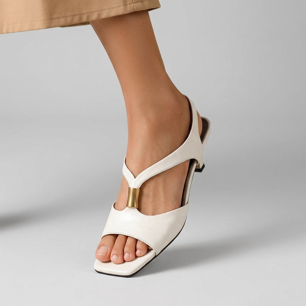 Nella Kitten Heel Mule Sandals