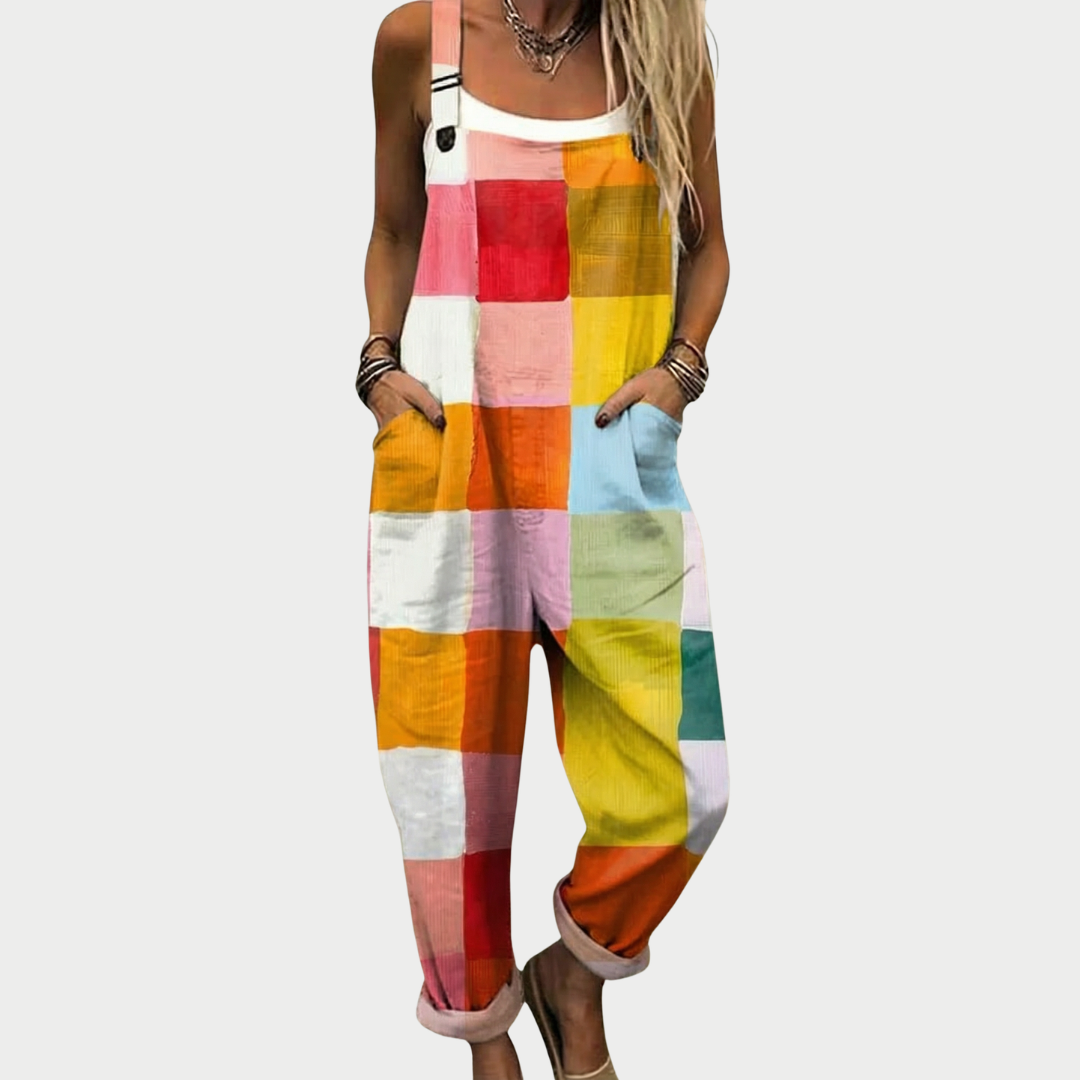 Nova | Rainbow Print Overalls