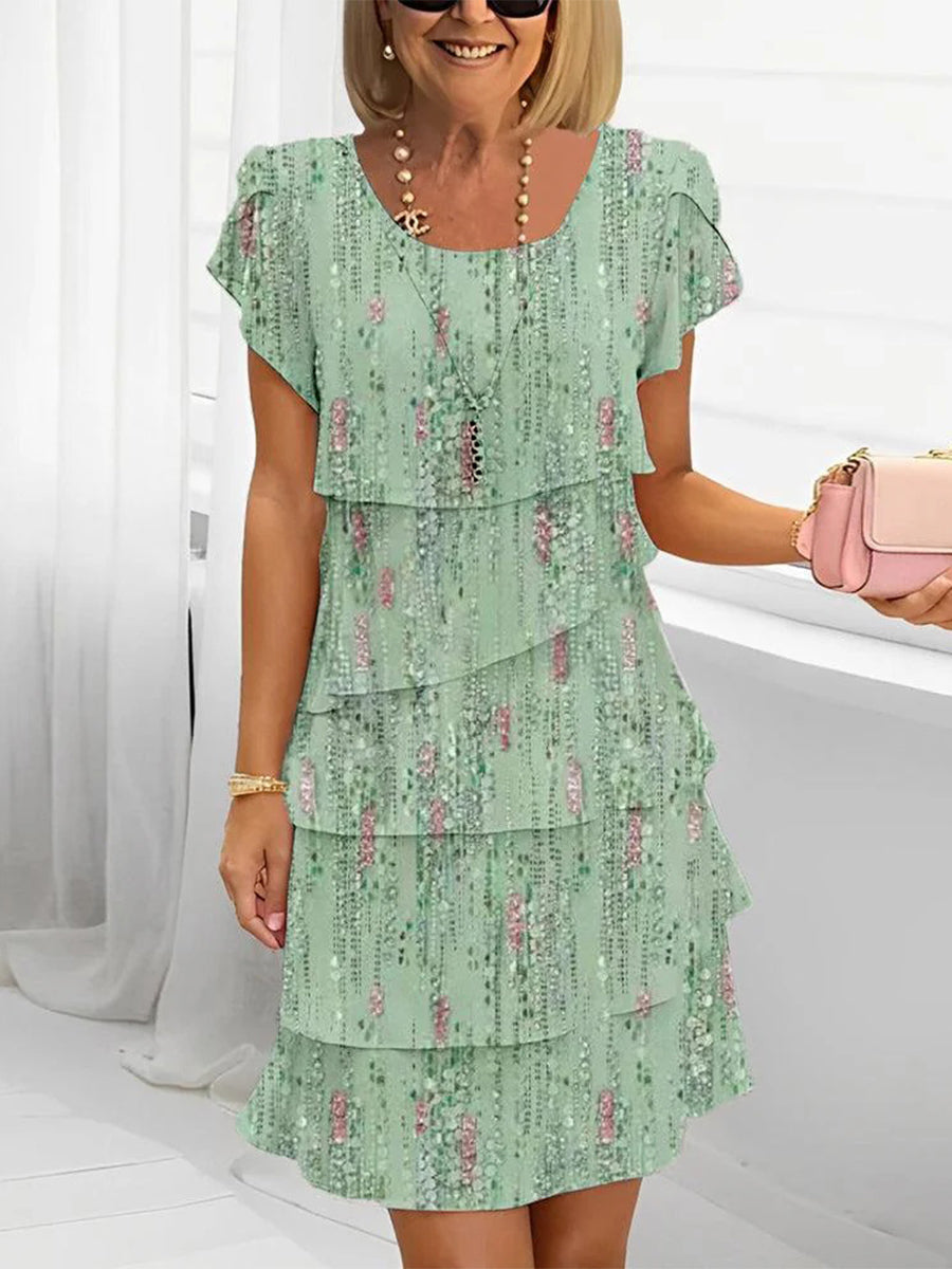 Pippa | Fresh Green Short Sleeve Mini Dress