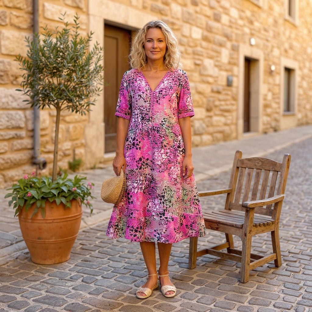 Maristella™ | Effortless Printed Midi Dress