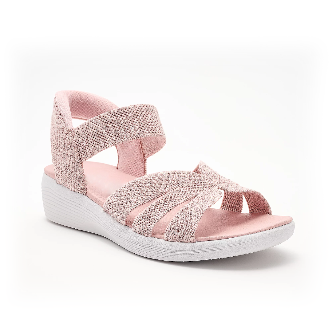 Sequin Knit Wedge Sandals – Stretch Into Summer
