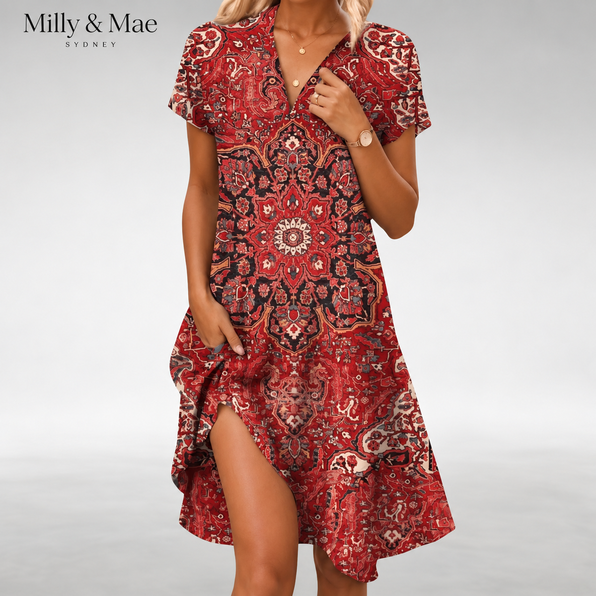 Moira™ Lightweight Comfort Midi Dress