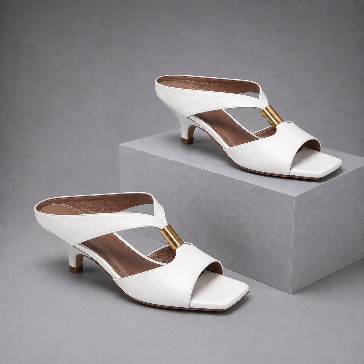 Nella Kitten Heel Mule Sandals