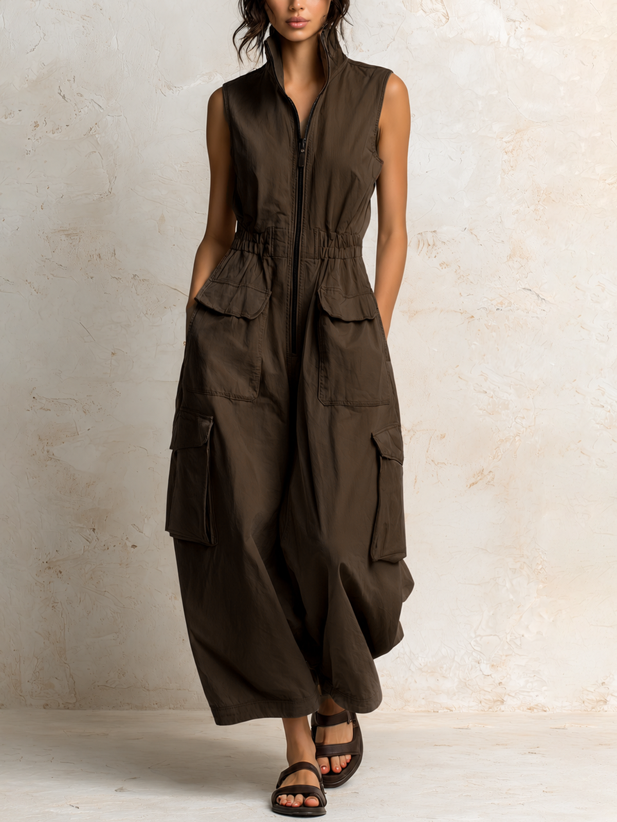 Avery | Utility Cargo Jumpsuit