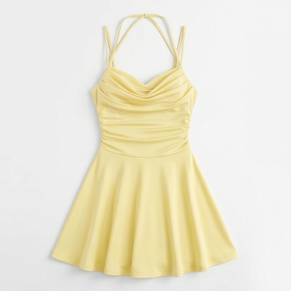 Velessa™ – Ruched A-Line Mini Dress for Events
