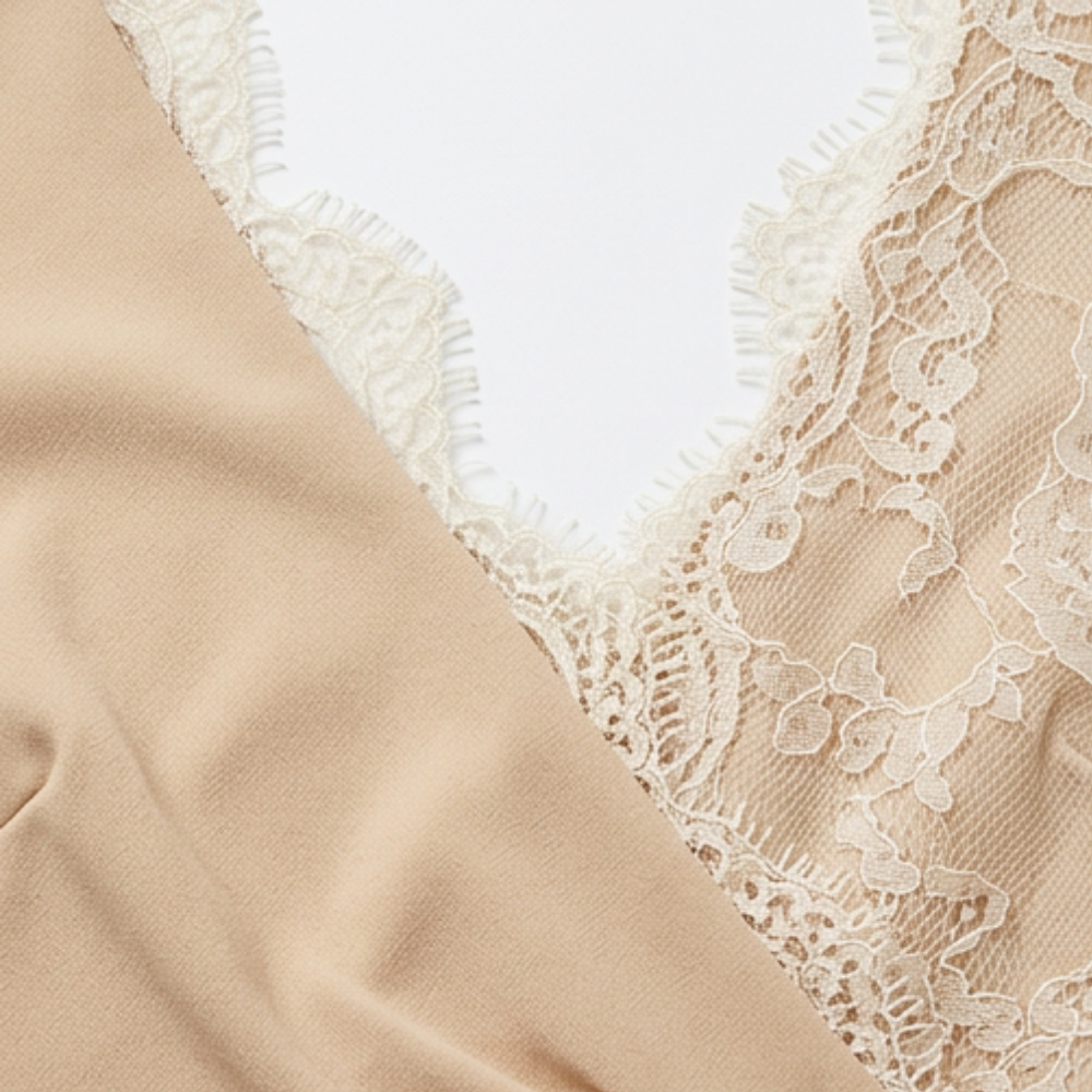 Lusara™ – Pearl Belted Lace Sleeve Mini Dress