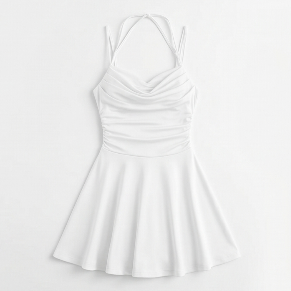 Velessa™ – Ruched A-Line Mini Dress for Events