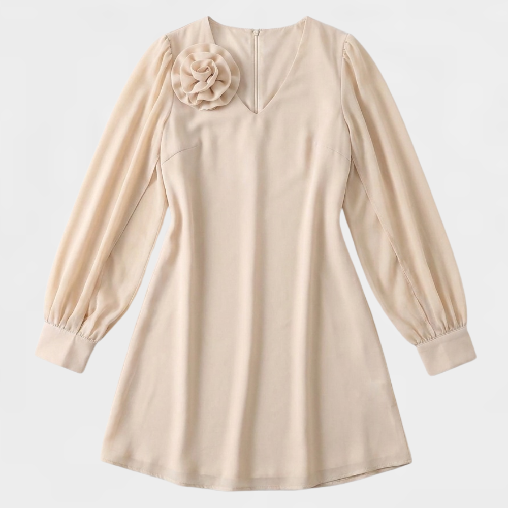 Florelle™ – Rosette Shoulder Mini Dress