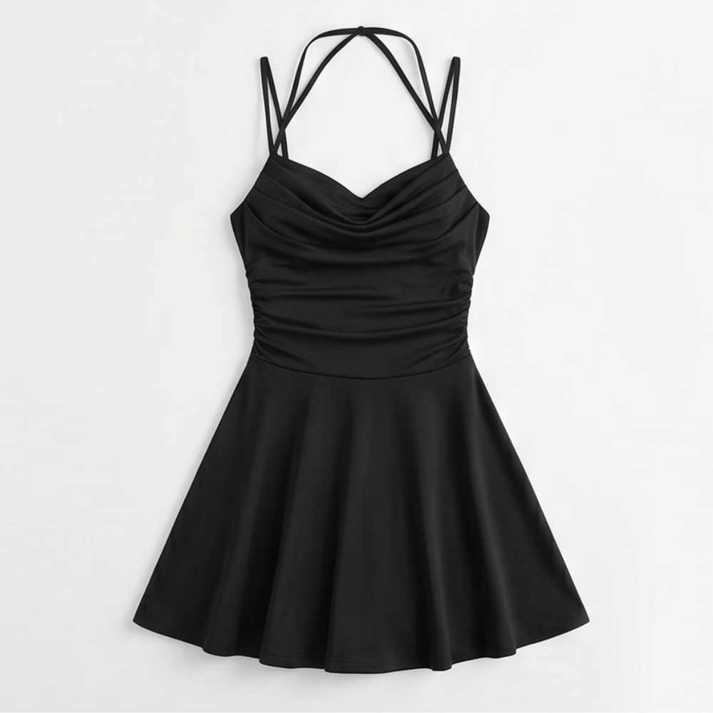 Velessa™ – Ruched A-Line Mini Dress for Events