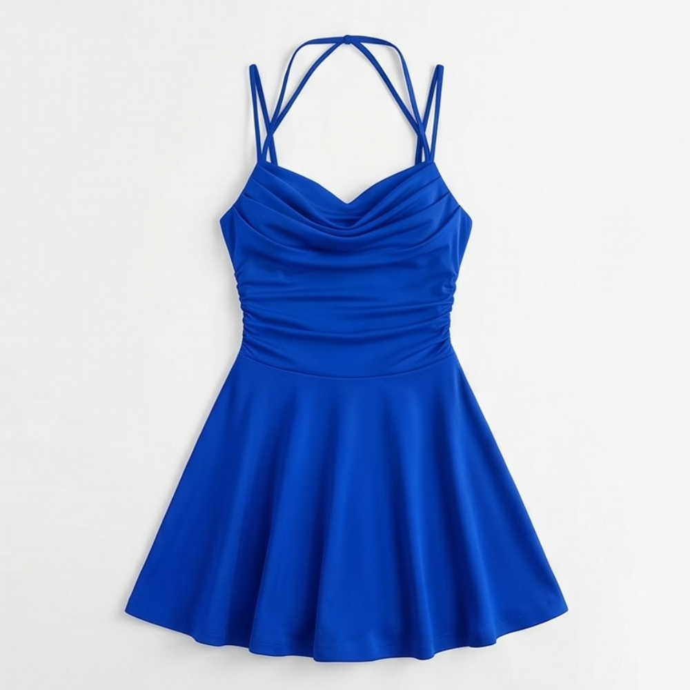 Velessa™ – Ruched A-Line Mini Dress for Events