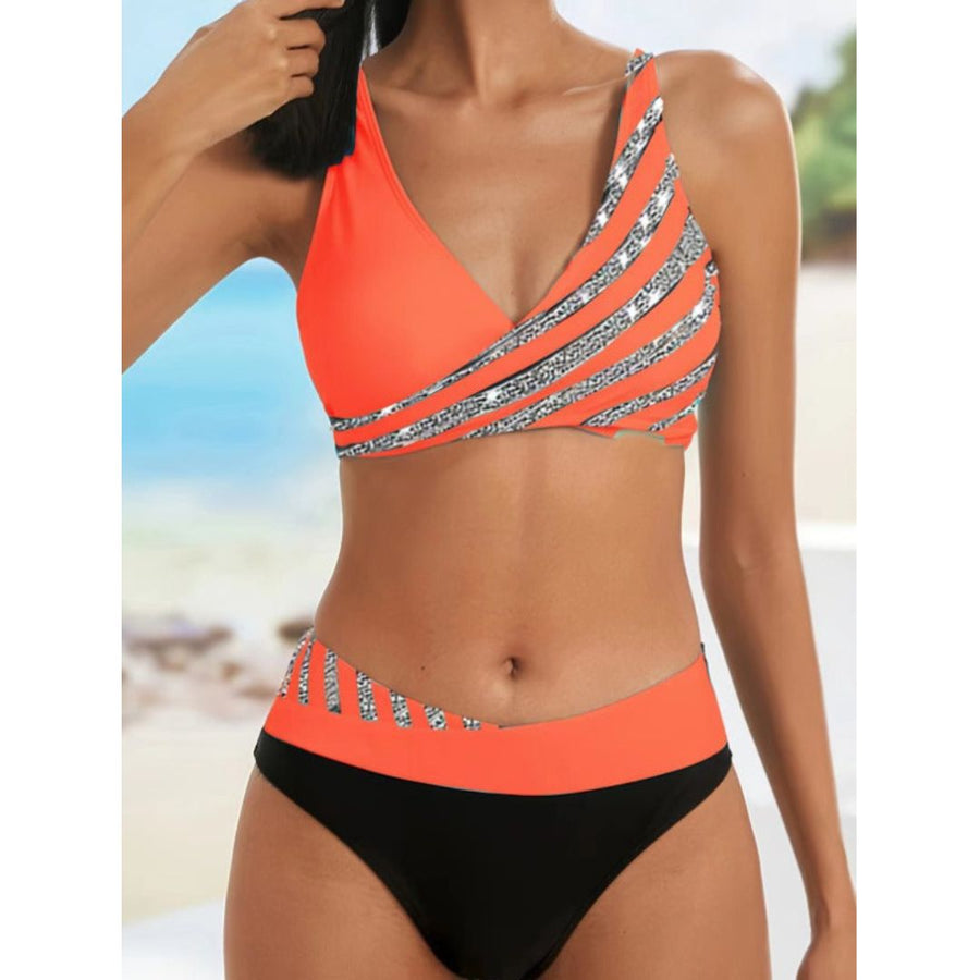 Zoë | Top de bikini impreso estilo halter