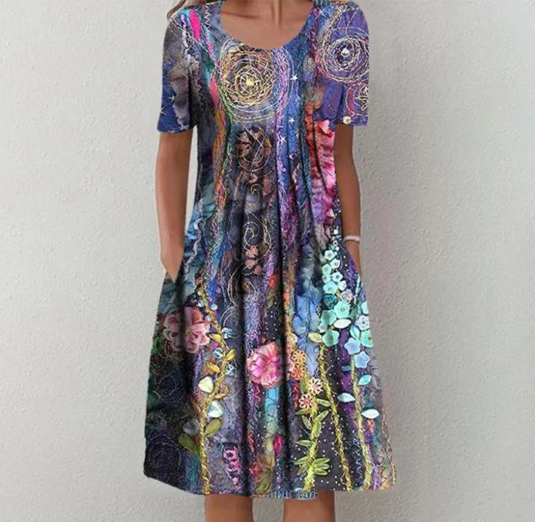 Vivi™ - Floral Pocket Mini Dress