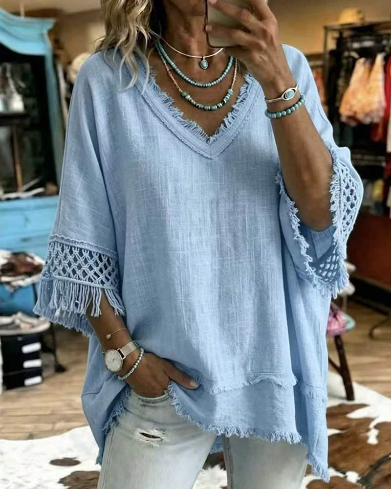 Mirelle | Bohemian Crochet Blouse