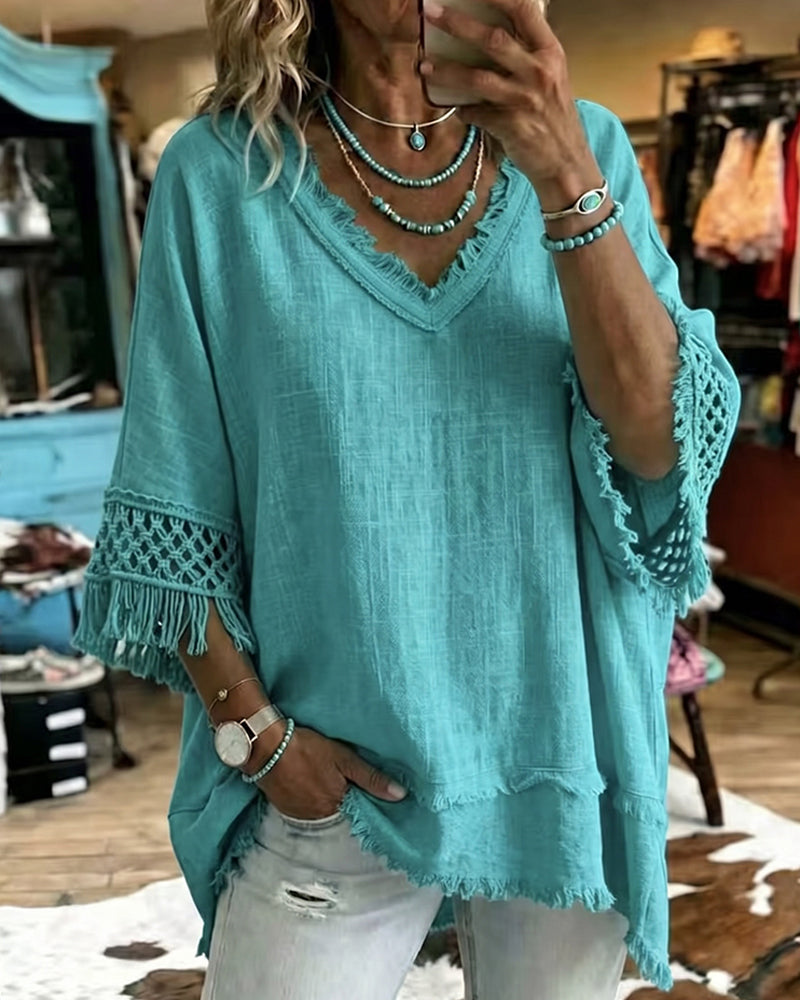 Mirelle | Bohemian Crochet Blouse