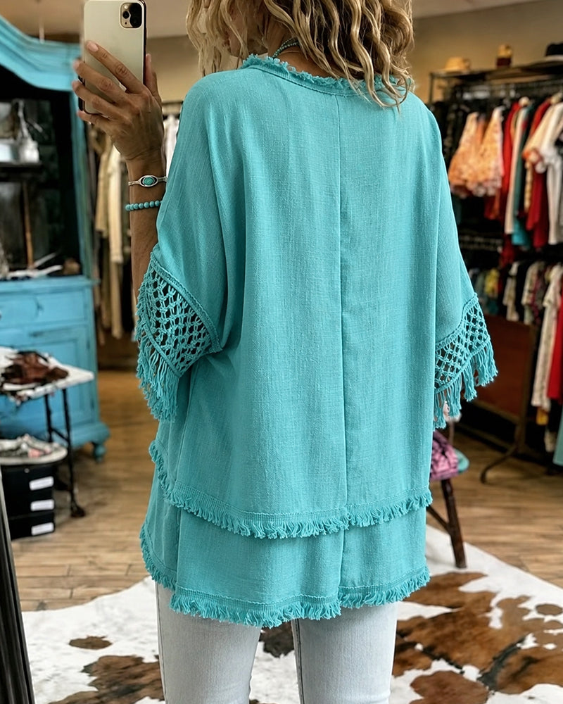 Mirelle | Bohemian Crochet Blouse
