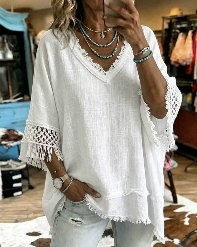 Mirelle | Bohemian Crochet Blouse