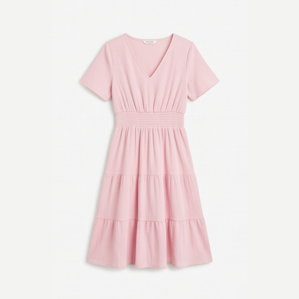 Solenna™ Smocked Waist Tiered Mini Dress