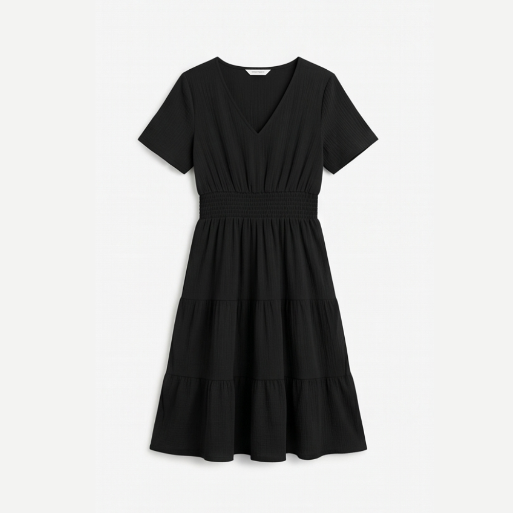 Solenna™ Smocked Waist Tiered Mini Dress
