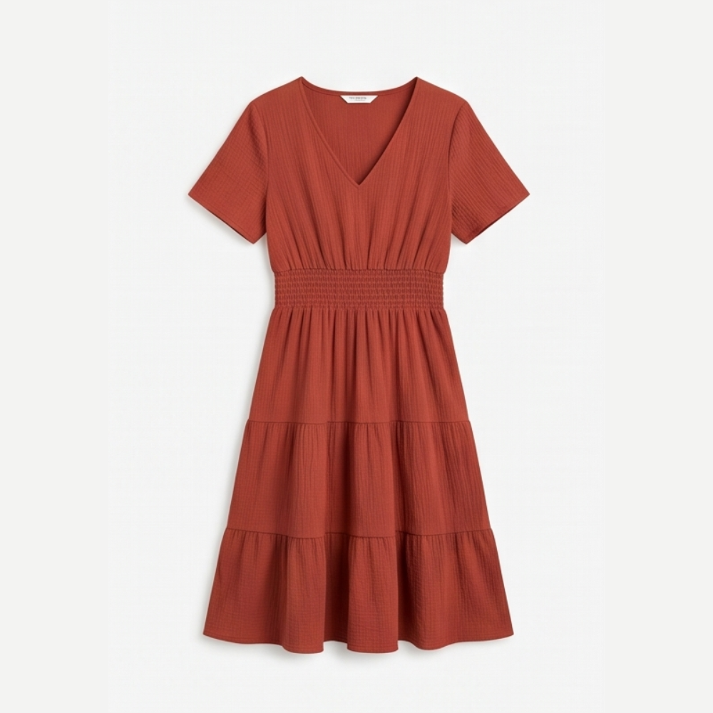 Solenna™ Smocked Waist Tiered Mini Dress
