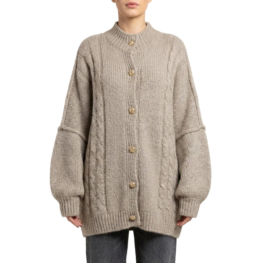 Aveline Braided Cable Knit Cardigan