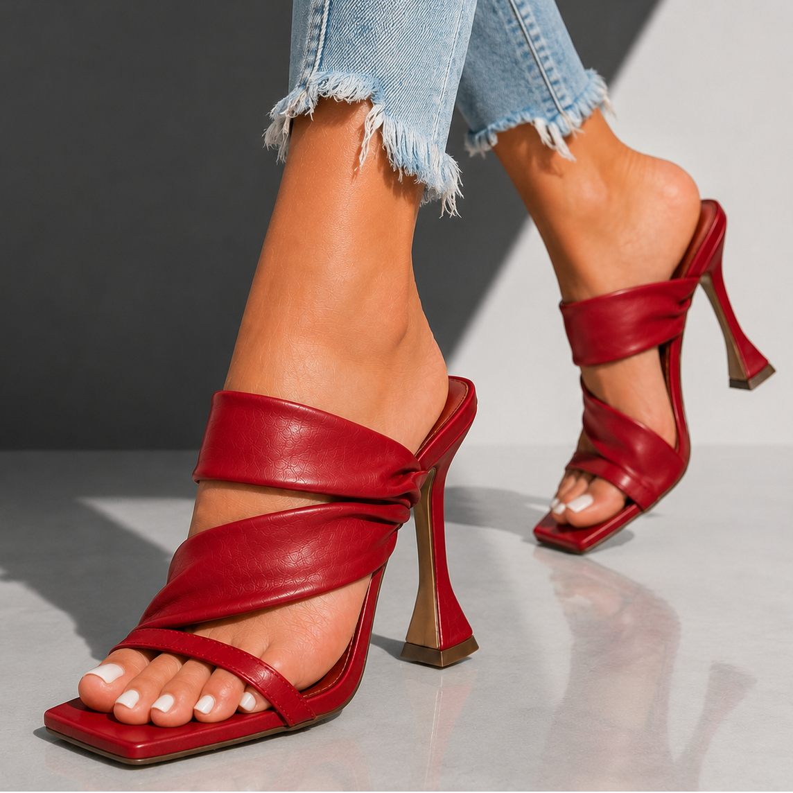 Serena | Twisted Strap Heels