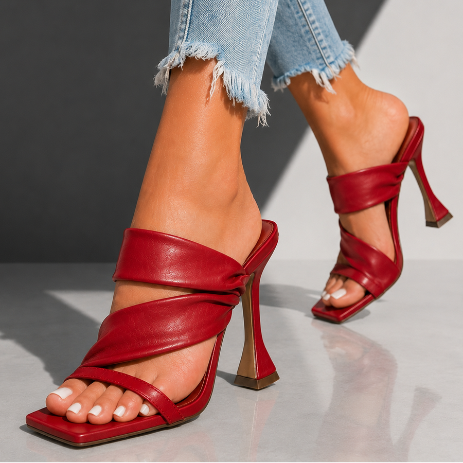 Serena | Twisted Strap Heels