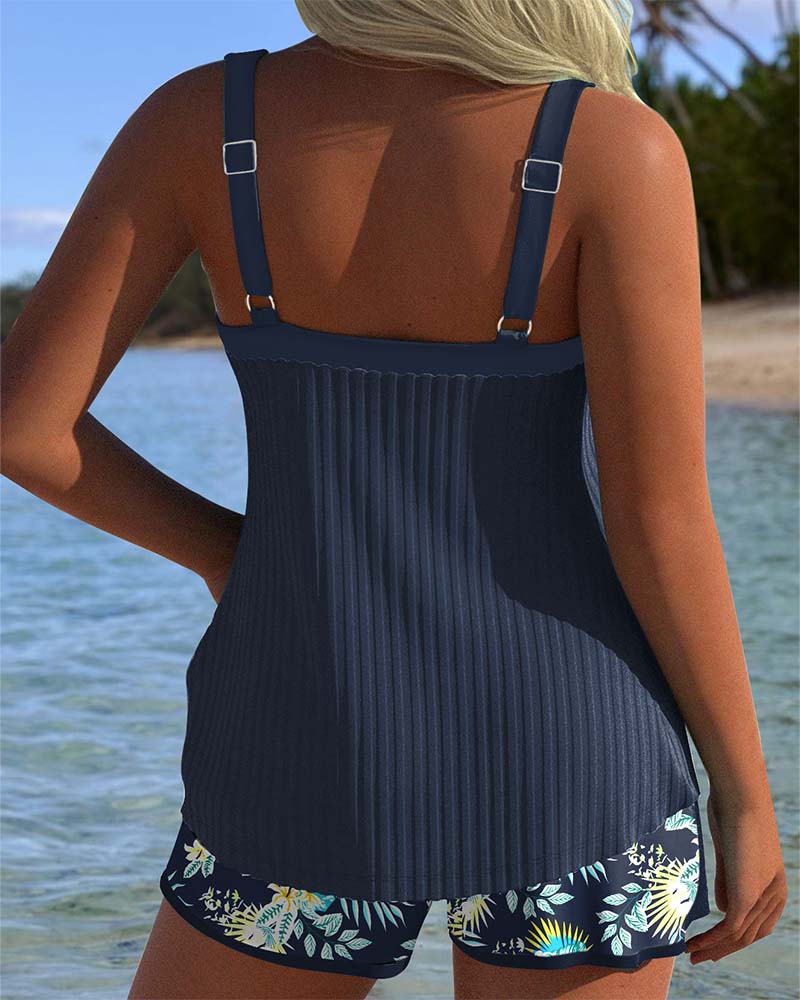 Laura | Tankini a Rayas con Short de Playa