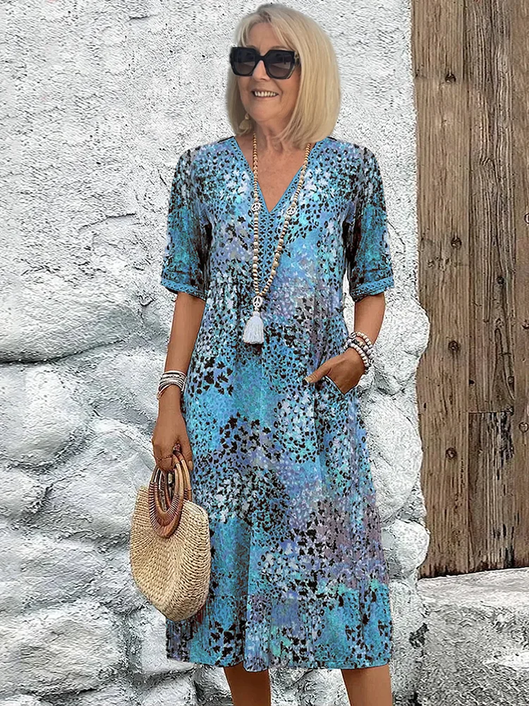 Maristella™ | Effortless Printed Midi Dress