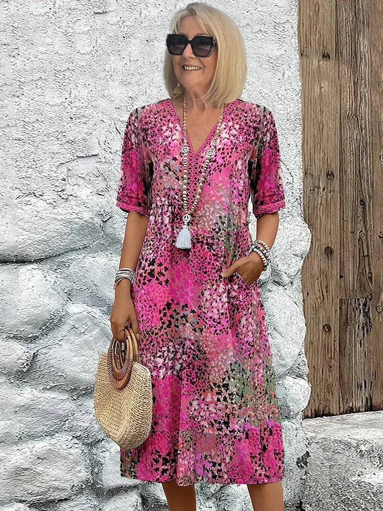 Maristella™ | Effortless Printed Midi Dress