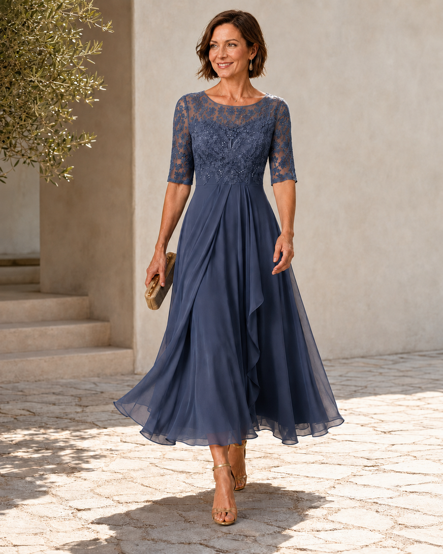 Rose | The Flattering Lace Midi Dress