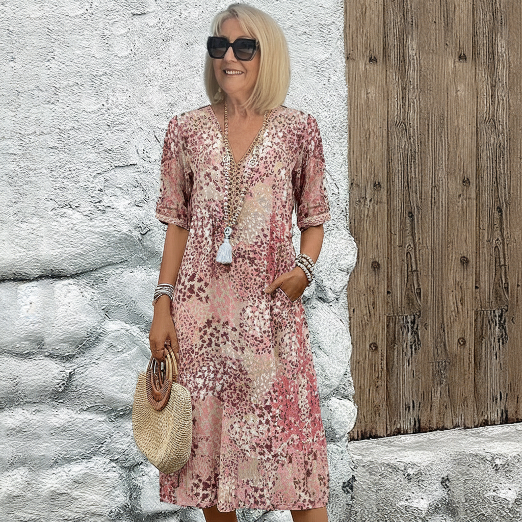 Maristella™ | Effortless Printed Midi Dress