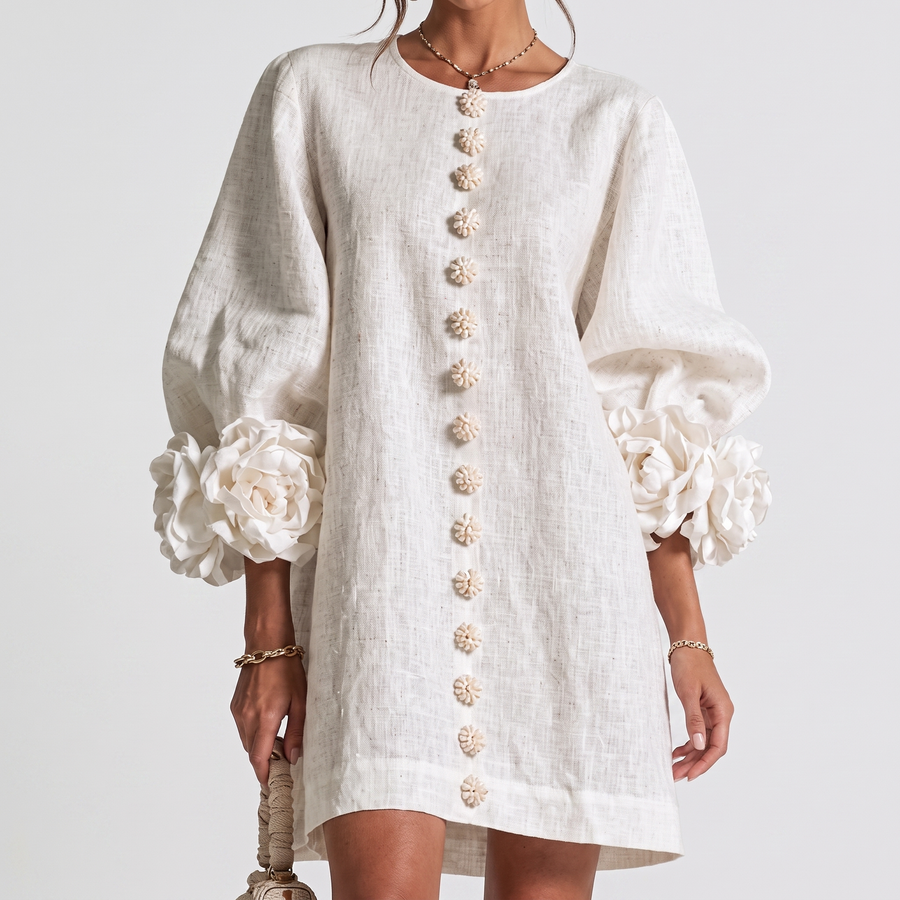 Monique™ | Rosette Sleeve Shift Dress