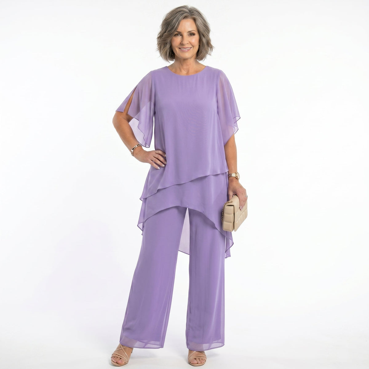 Sharyn™ | Tiered Tunic & Trouser Set
