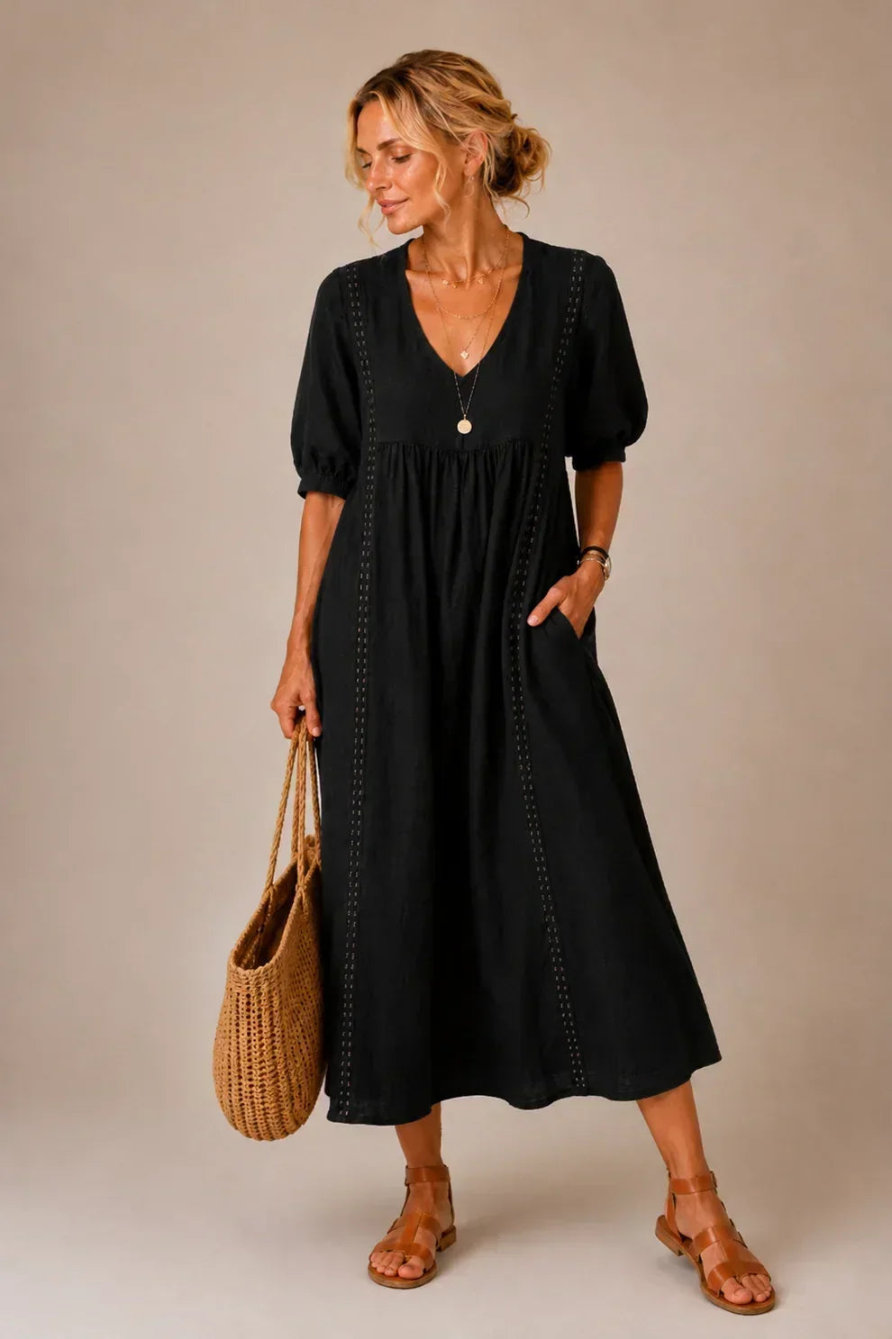 A linen and cotton blend that breathes