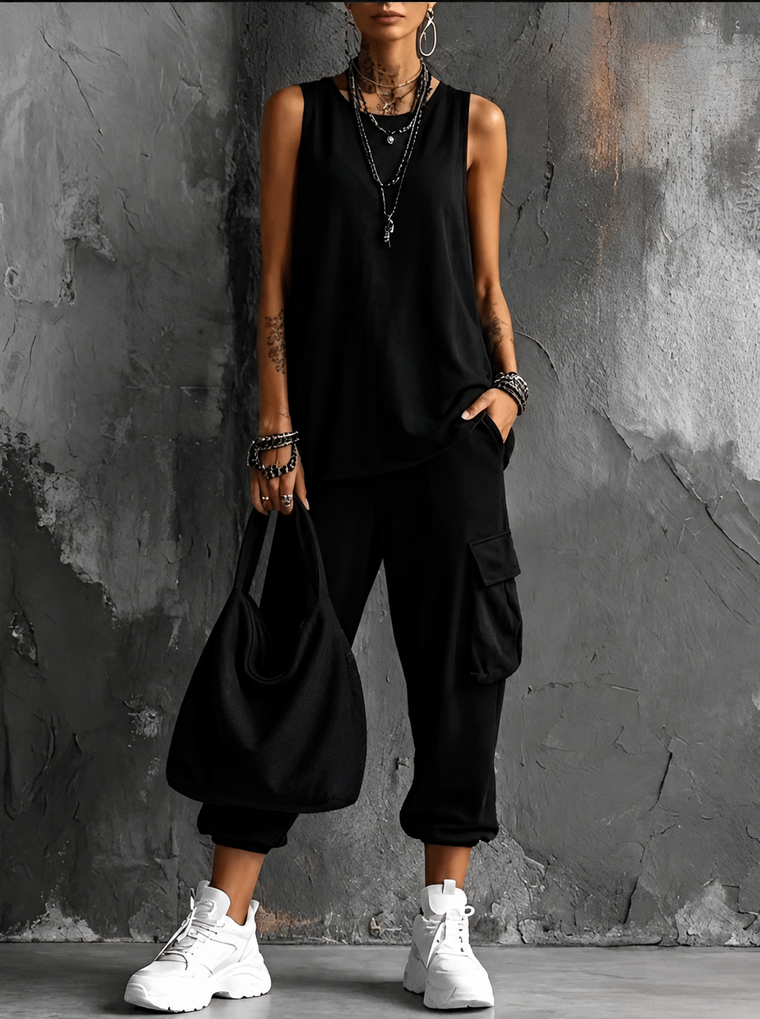 Roseanne™ | Sleeveless Cargo Jogger Set