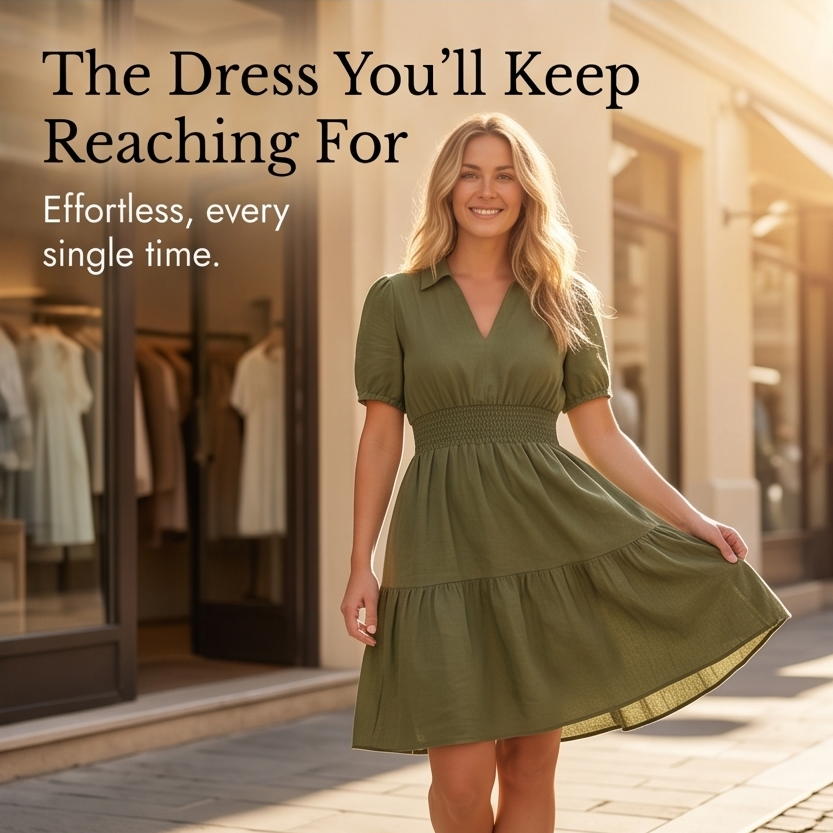 Solenna™ Smocked Waist Tiered Mini Dress