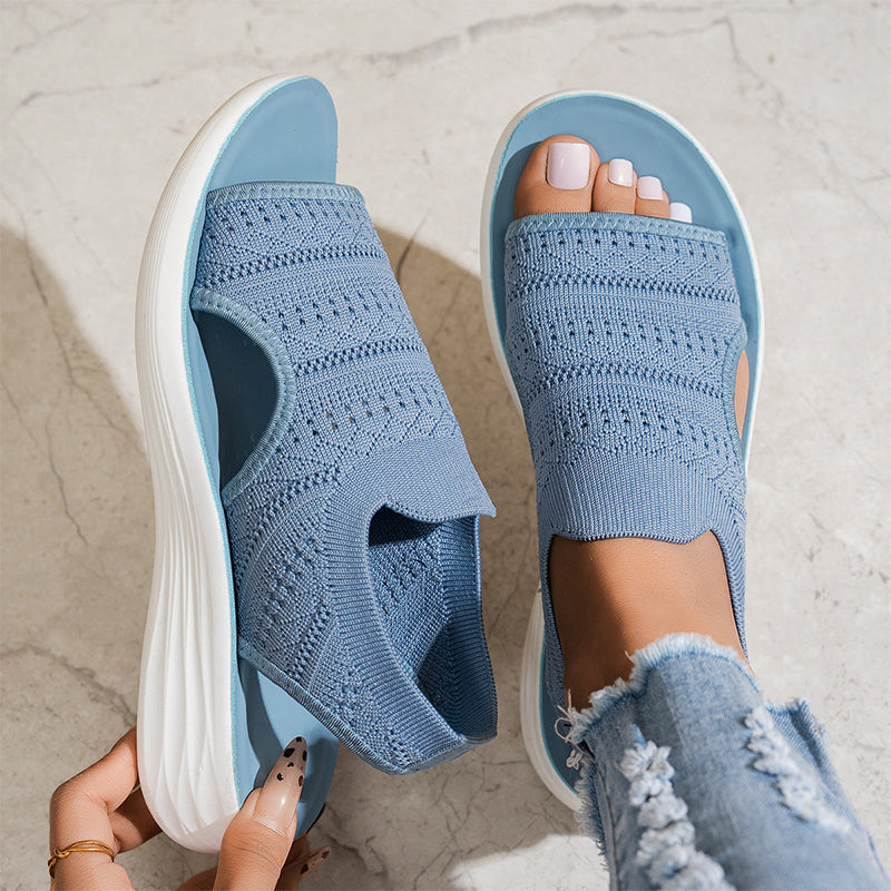 Zina | Women's breathable knit platform sandals