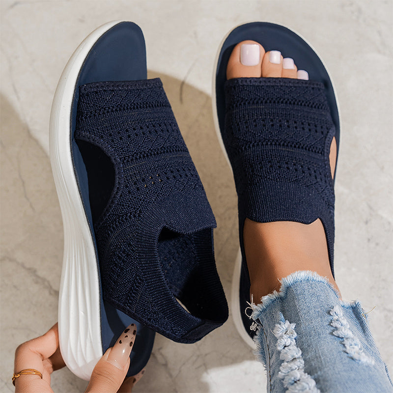 Zina | Women's breathable knit platform sandals