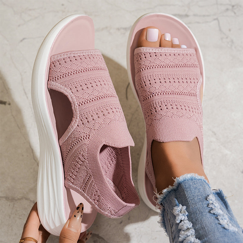 Zina | Women's breathable knit platform sandals