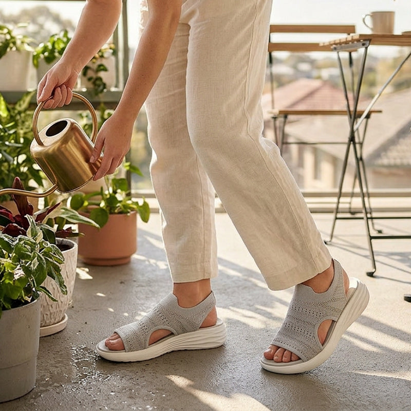 Zina | Women's breathable knit platform sandals