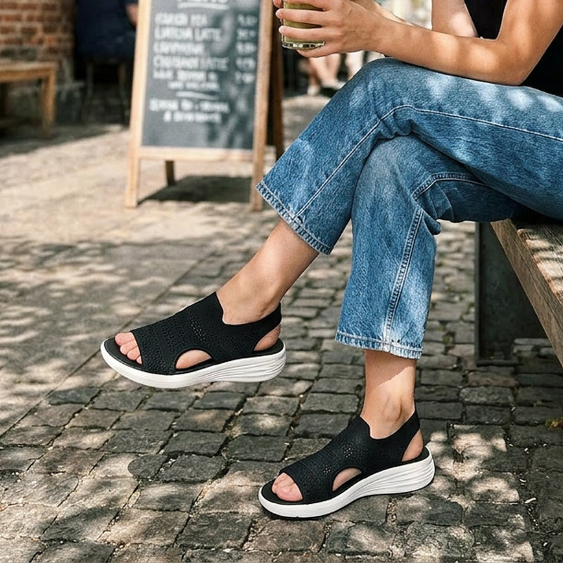 Zina | Women's breathable knit platform sandals